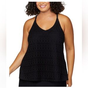 NWT Island Escape Crochet Racer-Back Tankini